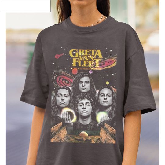 Discover Greta Van  T-shirt, Vintage Greta Fleet shirt, Rock Band Shirt, Dream In Gold 2023