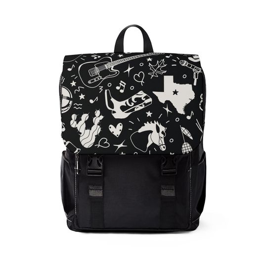 Discover Unisex Casual Shoulder Backpack country music