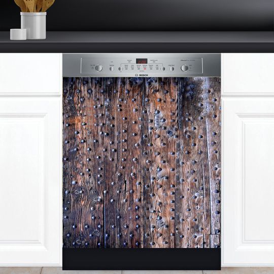 Discover Antique Wood Door Pattern Dishwasher Cover
