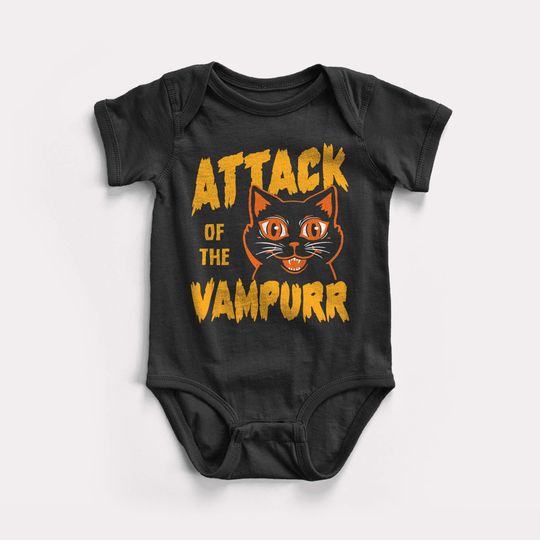 Discover Attack of the Vampurr Baby Bodysuit - BabyDoopy - Halloween Cute Onesie