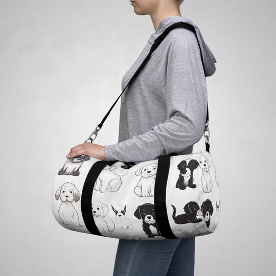 Discover Pawfectly Adorable Dogs Duffel Bag