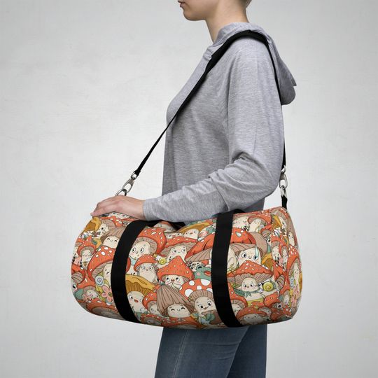 Discover Kawaii Mushrooms Duffel Bag