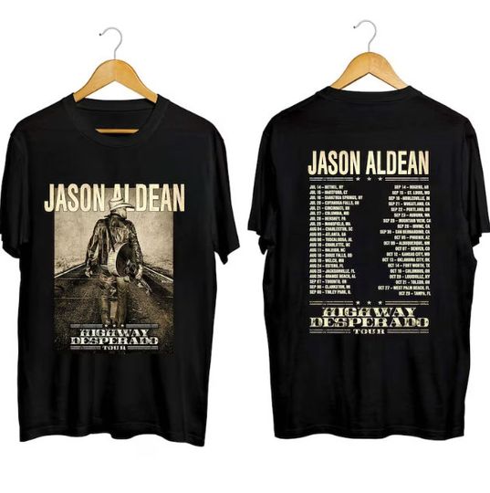 Discover Vintage Jason Aldean Highway Desperado Tour 2023 Shirt