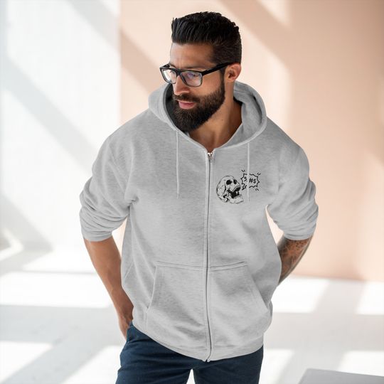 Discover Bold Skull Full Zip Hoodie