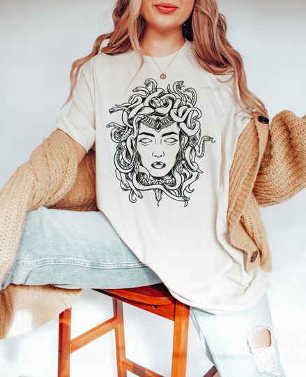 Discover Medusa Mythology Feminist Witchy Halloween Shirt