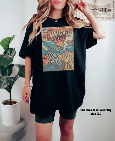 Discover Vintage Skeleton Halloween Gift Shirt