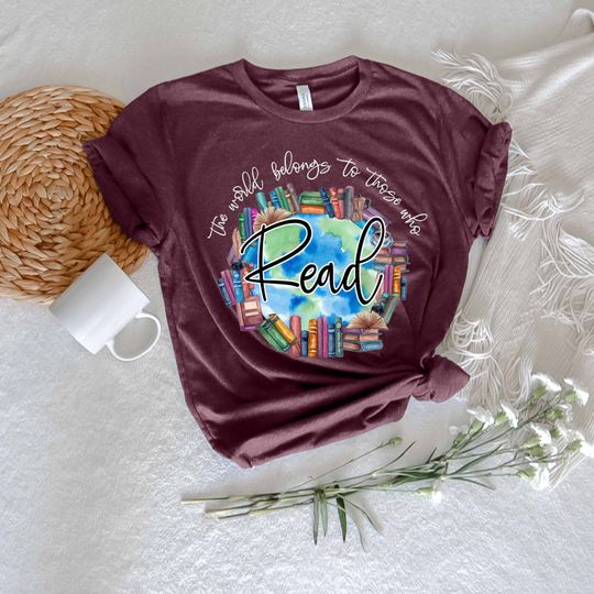 Discover World Belongs to Those Who Read Shirt, Reading Shirt