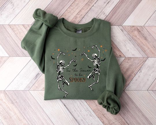 Discover This is the season to be Spooky sweatshirt, Skeleton pocket sweatshirt