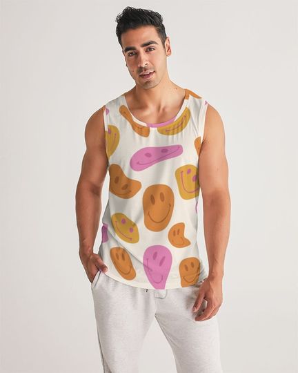 Discover Melting Happy Faces 3D Tank Top