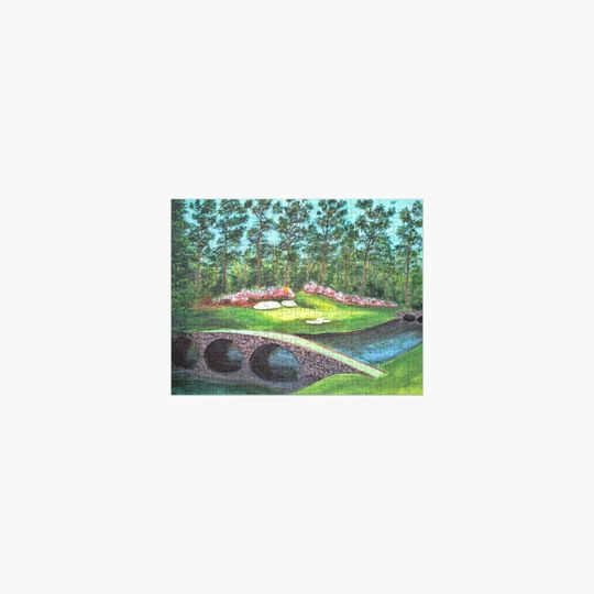 Discover 12th Hole At Augusta National Golden Bell Jigsaw Puzzle