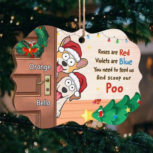 Discover Merry Woofmas - Dog Personalized Custom Ornament - Wood Benelux Shaped - Christmas Gift For Pet Owners, Pet Lovers
