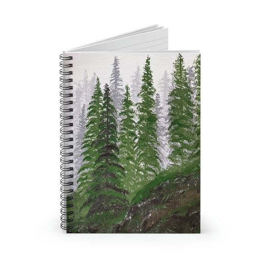 Discover Misty Pines Spiral Notebook - Ruled Line