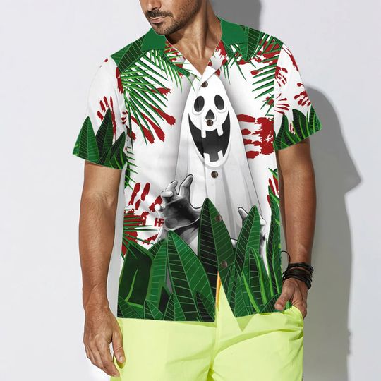 Discover Ghost In The Bushes Halloween Hawaiian Shirt