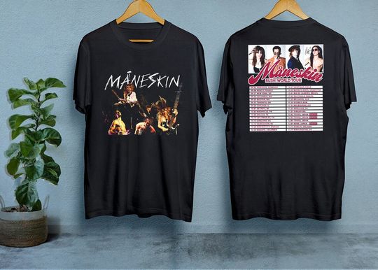 Discover Maneskin Rush! World Tour 2023 TShirt, Rock Band Maneskin Shirt