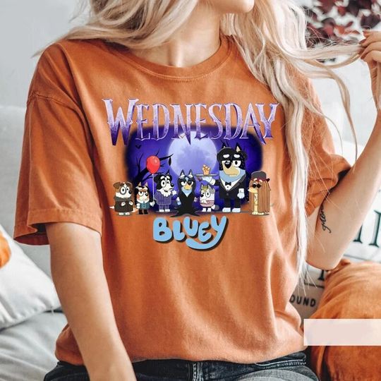 Discover Wednesday BlueyDad Halloween Family Shirt