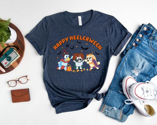 Discover BlueyDad Happy Heelerween Shirt, Vintage BlueyDad Halloween T-shirt, Happy Heelerween