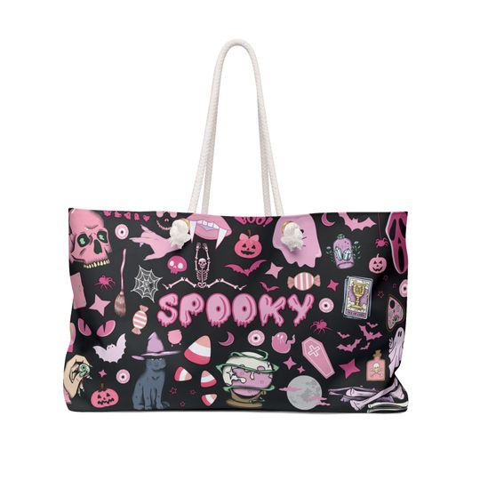 Discover Spooky Pink Halloween Weekender Bag
