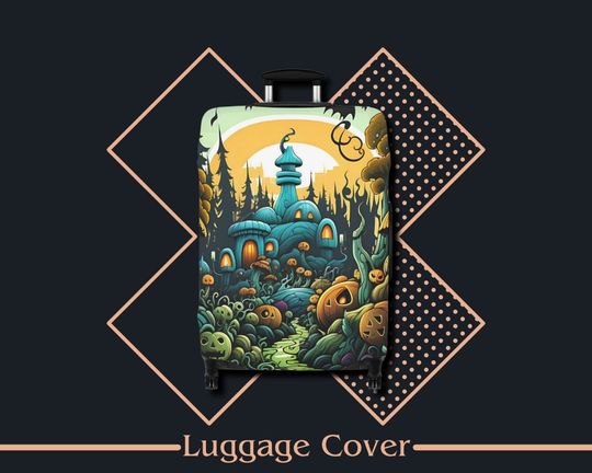 Discover Halloween Witch House Luggage Cover