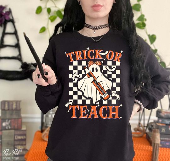 Discover Trick or Teach , Halloween Teacher Shirt , Gifts for teacher