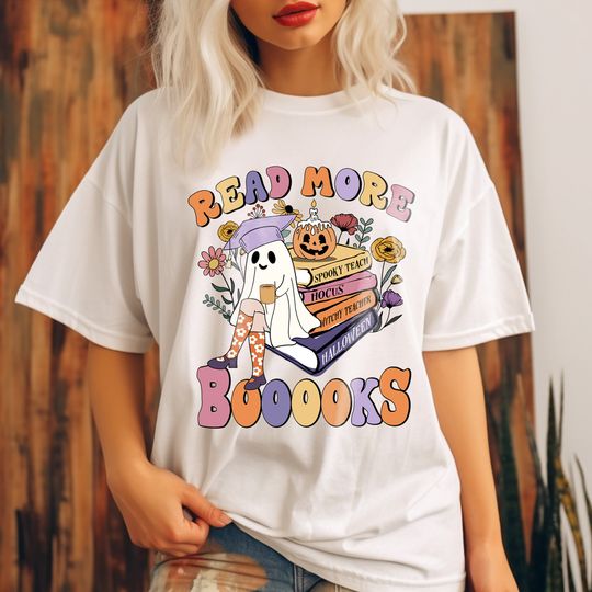 Discover Teacher Halloween Shirt, Read More Books Shirt, Teacher Gift