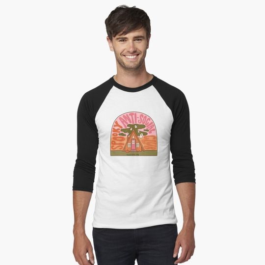 Discover Spooky Anti-Soociial Clubb Baseball Tee