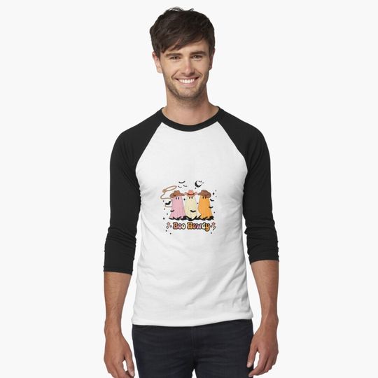 Discover Western Halloween Ghost Baseball Tee