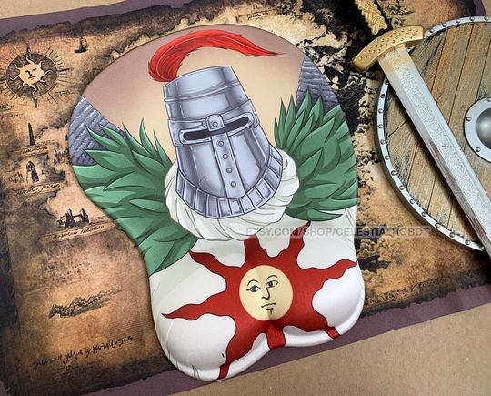 Discover Solaire Sun Man Armor Chest Plate Mousepad