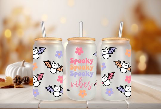 Discover Spooky Vibes Halloween Frosted Tumbler