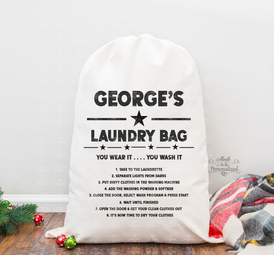 Discover Personalised Laundry Bag, university laundry bag