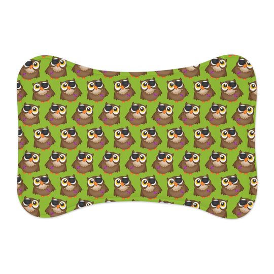 Discover Adorable Pirate Owl Pet Bowls Mats