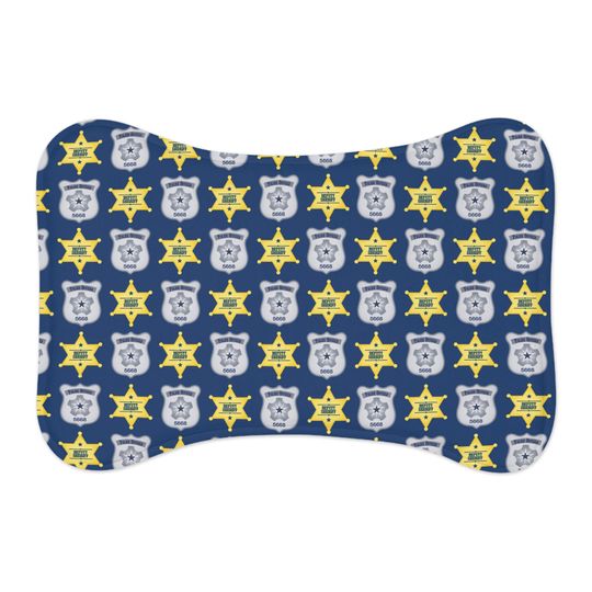 Discover Police Officer Pet Bowls Mats