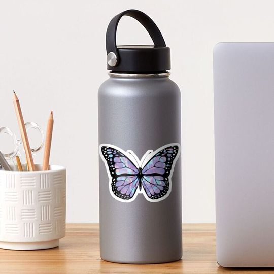 Discover Holographic Butterfly Sticker