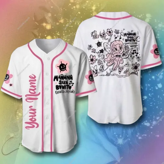 Discover Personalized Karol G Pink Glitter Mañana Será Bonito 2023 Baseball Jersey