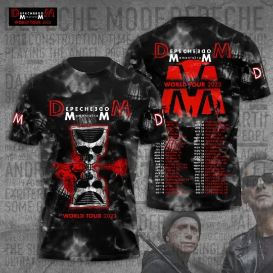 Discover Depeche Mode Band Memento Mori Tour 2023 3D T-Shirt