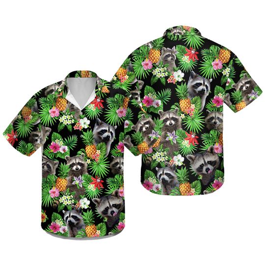 Discover Raccoon Lovers Hawaiian Summer Shirt