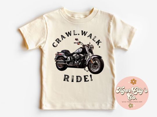 Discover Crawl Walk Ride Motorcycle Toddler Tee