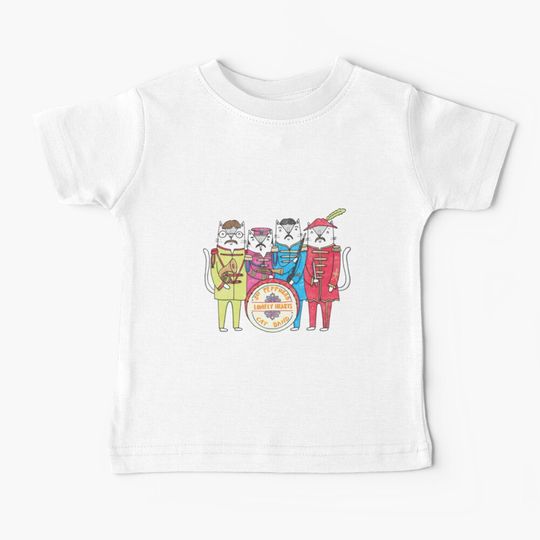 Discover SGT Peppurr's Lonely Hearts Cats Band Baby T-Shirt