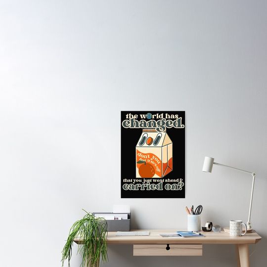 Discover The World Has Changed That You Just Went Ahead Carried On Orange Juice Poster