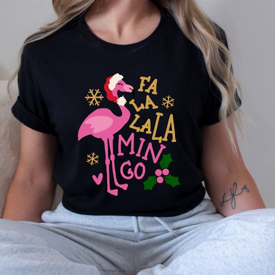 Discover Christmas flamingo shirt, Women's Christmas Tee Gift for her
