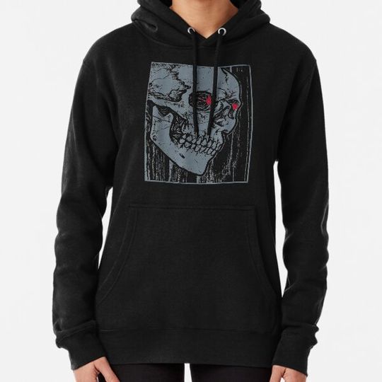 Discover Happy Halloween Skeleton Gothic Flaming Heart Eyes Skull Hoodies
