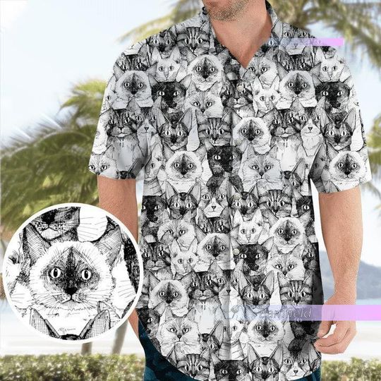 Discover Black Cat Hawaiian Shirt, Summer Hawaii Shirt