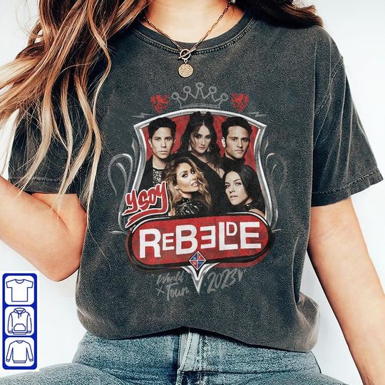 Discover Rebelde RBD Tour 2023 Vintage Logo Tee - Soy Rebelde Concert Shirt