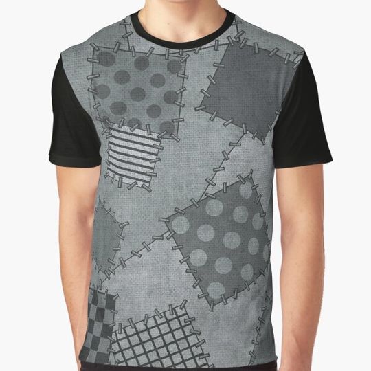 Discover Creepy Old Patchwork Pattern T-shirts