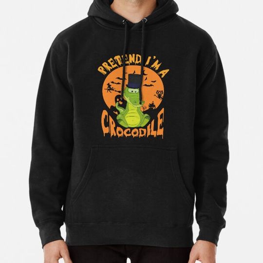 Discover Pretend I'm A Crocodile Green Crocodile Funny Lazy Worst Halloween Costume Ever Hoodies