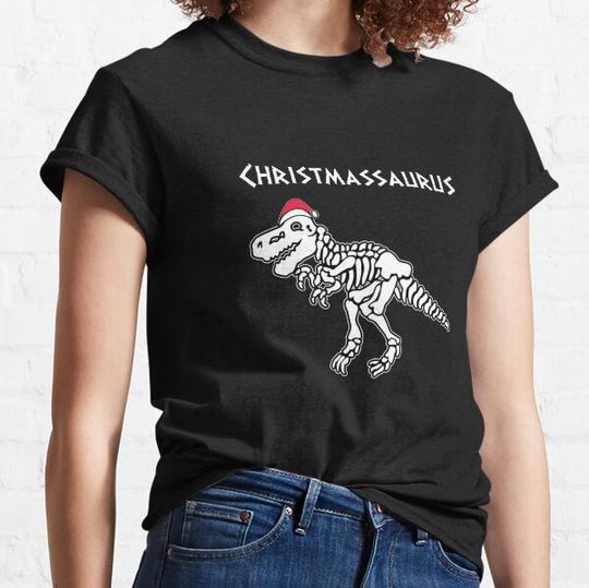Discover Christmassaurus Christmas Dinosaur Skeleton Gift T-shirts