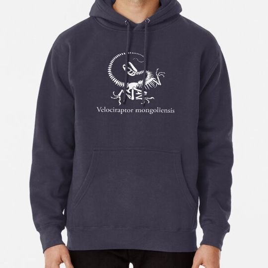 Discover Velociraptor Skeleton Dinosaur Hoodies