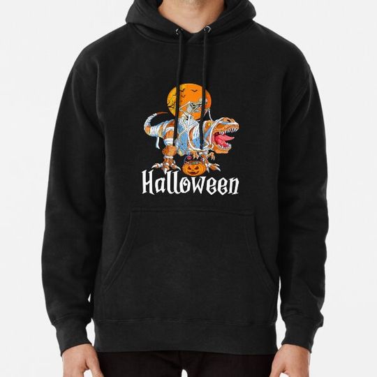 Discover Halloween Dinosaur Skeleton Hoodies