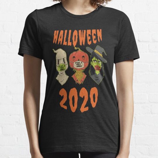 Discover Halloween 2020 Pumpkin Face Mask Back 6 Feet Fun Quarantine TShirt T-shirts