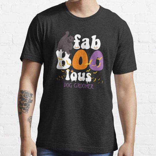Discover Faboolous dog groomer Ghost Halloween Costume T-shirts