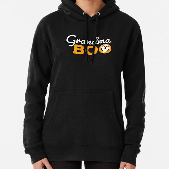 Discover Grandma Boo Orange Black Halloween Family Matching Hoodies